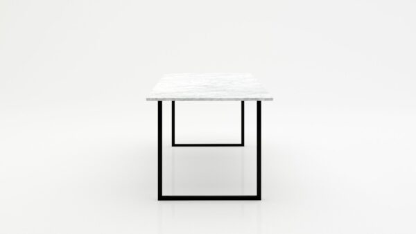 Alternative view of Rechthoekige marmeren eettafel Gambe U Bianco Carrara CD CHIARO