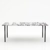 Rechthoekige marmeren eettafel Gambe Quattro - Calcatta Viola - 260x100cm