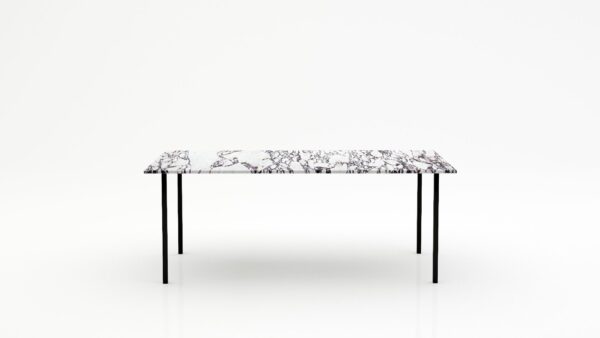 Rechthoekige marmeren eettafel Gambe Quattro - Calcatta Viola - 260x100cm