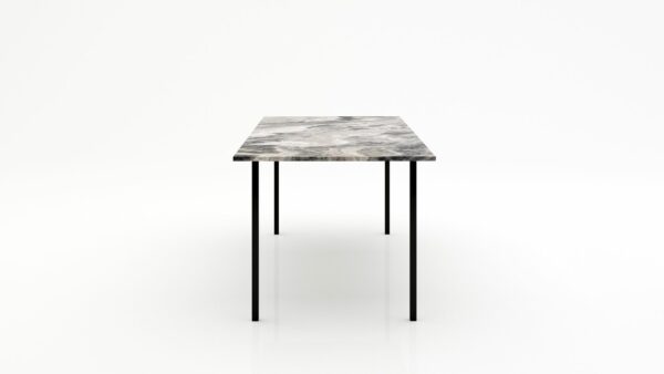 Alternative view of Rechthoekige marmeren eettafel Gambe Quattro Arabescato Orobico Grigio