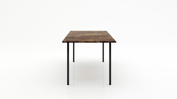 Alternative view of Rechthoekige marmeren eettafel Gambe Quattro - Emperador dark