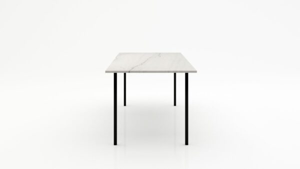 Alternative view of Rechthoekige marmeren eettafel Gambe Quattro Mont Blanc Quartzite