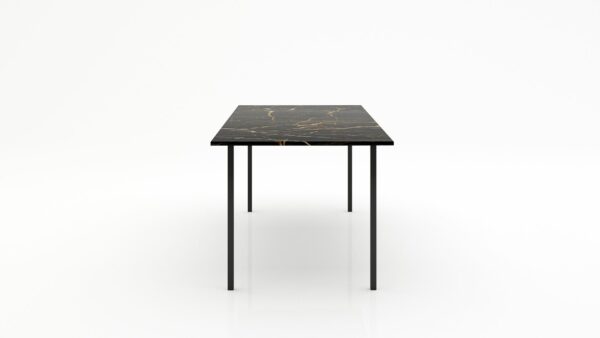 Alternative view of Rechthoekige marmeren eettafel Gambe Quattro Nero saint port laurent