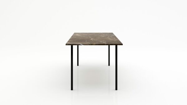 Alternative view of Rechthoekige marmeren eettafel Gambe Quattro - Royal Brown