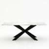 Rechthoekige marmeren eettafel Matrix Farfalle - Arabescato Carrara - 260x100cm