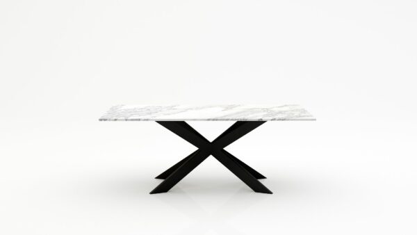 Rechthoekige marmeren eettafel Matrix Farfalle - Arabescato Carrara - 260x100cm