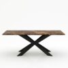 Rechthoekige marmeren eettafel Matrix Farfalle - Emperador dark - 260x100cm