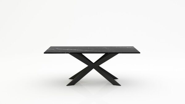 Rechthoekige marmeren eettafel Matrix Farfalle - Nero Marquina - 260x100cm