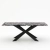 Rechthoekige marmeren eettafel Matrix Farfalle - Rosso Levanto - 260x100cm