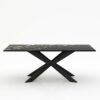 Rechthoekige marmeren eettafel Matrix Farfalle - Titanium - 260x100cm