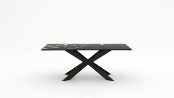 Rechthoekige marmeren eettafel Matrix Farfalle - Titanium - 260x100cm