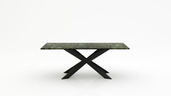 Rechthoekige marmeren eettafel Matrix Farfalle - Verde Guatemala - 260x100cm