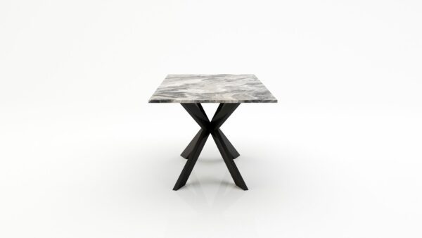 Alternative view of Rechthoekige marmeren eettafel Matrix Farfalle Arabescato Orobico Grigio