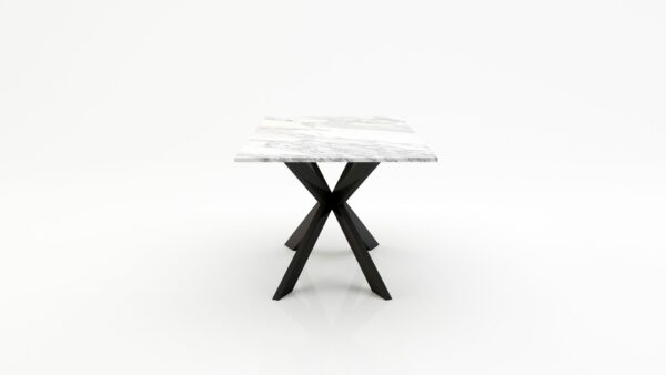 Alternative view of Rechthoekige marmeren eettafel Matrix Farfalle Arabescato Carrara