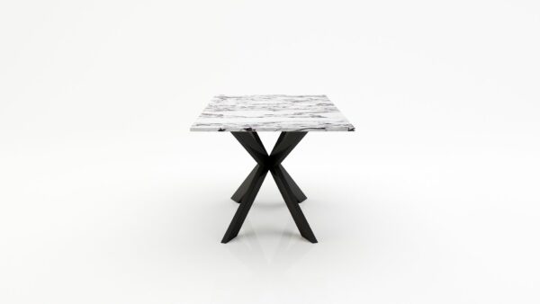 Alternative view of Rechthoekige marmeren eettafel Matrix Farfalle Calcatta Viola