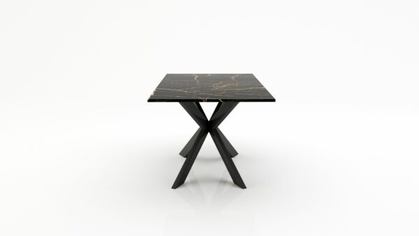 Alternative view of Rechthoekige marmeren eettafel Matrix Farfalle Nero saint port laurent