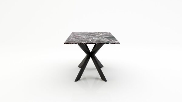Alternative view of Rechthoekige marmeren eettafel Matrix Farfalle Rosso Levanto