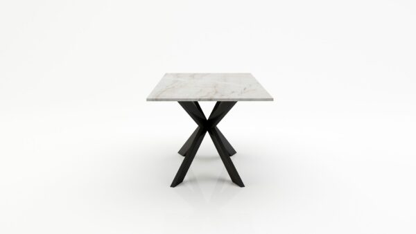 Alternative view of Rechthoekige marmeren eettafel Matrix Farfalle Taj Mahal Quartzite