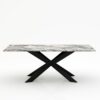 Rechthoekige marmeren eettafel Matrix Farfalle - Arabescato Orobico Grigio - 260x100cm