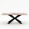 Rechthoekige marmeren eettafel Matrix Farfalle - Arabescato Orobico Rosso - 260x100cm