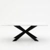 Rechthoekige marmeren eettafel Matrix Farfalle - Bianco Carrara CD CHIARO - 260x100cm