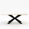 Rechthoekige marmeren eettafel Matrix Farfalle - Botticino Semi Classico - 260x100cm