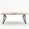 Deens ovale marmeren eettafel Pipistrello - Arabescato Orobico Rosso - 260x120cm