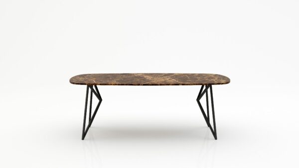 Deens ovale marmeren eettafel Pipistrello - Emperador dark - 260x120cm