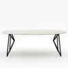 Ovale marmeren eettafel Pipistrello - Mont Blanc Quartzite - 260x130cm