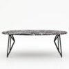Ovale marmeren eettafel Pipistrello - Rosso Levanto - 260x130cm