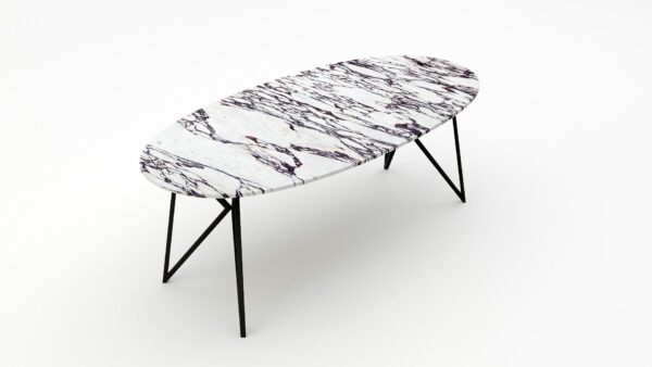 Alternative view of Ovale marmeren eettafel Pipistrello - Calcatta Viola