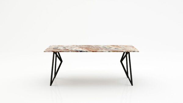 Rechthoekige marmeren eettafel Pipistrello - Arabescato Orobico Rosso - 260x100cm