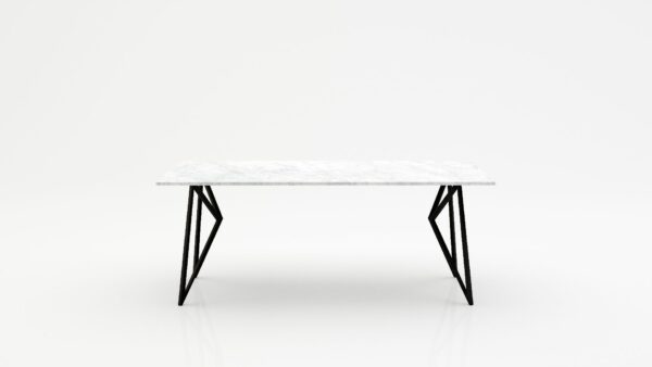 Rechthoekige marmeren eettafel Pipistrello - Bianco Carrara CD CHIARO - 260x100cm