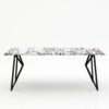 Rechthoekige marmeren eettafel Pipistrello - Calcatta Viola - 260x100cm