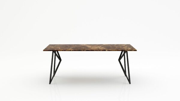 Rechthoekige marmeren eettafel Pipistrello - Emperador dark - 260x100cm