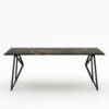 Rechthoekige marmeren eettafel Pipistrello - Nero saint port laurent - 260x100cm