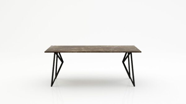 Rechthoekige marmeren eettafel Pipistrello - Royal Brown - 260x100cm