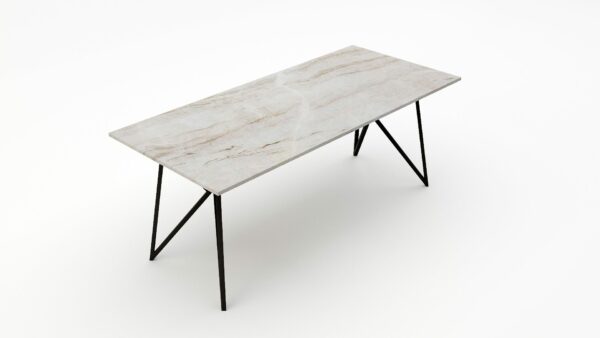 Alternative view of Rechthoekige marmeren eettafel Pipistrello Taj Mahal Quartzite