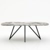 Deens ovale marmeren eettafel Polipetti - Arabescato Orobico Grigio - 260x120cm