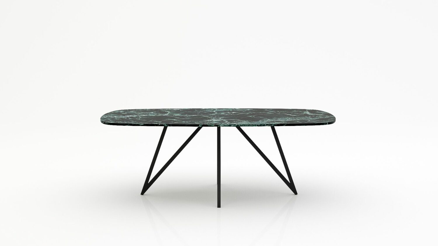 Deens ovale marmeren eettafel Polipetti - Verde rameggiato - 260x120cm