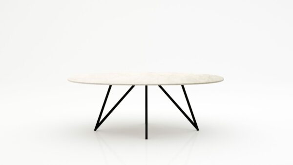 Ovale marmeren eettafel Polipetti - Botticino Semi Classico - 260x130cm