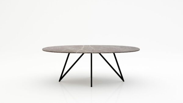 Ovale marmeren eettafel Polipetti - Pietra Grey - 260x130cm