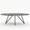 Ovale marmeren eettafel Polipetti - Rosso Levanto - 260x130cm