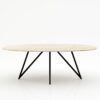 Ovale marmeren eettafel Polipetti - Travertino Chiaro - 260x130cm