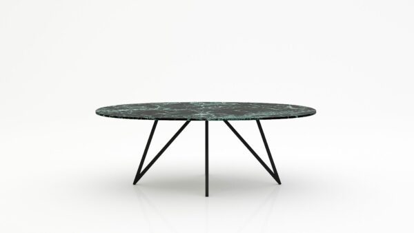 Ovale marmeren eettafel Polipetti - Verde rameggiato - 260x130cm