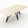 Rechthoekige marmeren eettafel Polipetti - Travertino Chiaro - 260x100cm