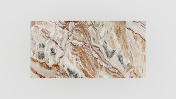 Alternative view of Rechthoekige marmeren eettafel Polipetti Arabescato Orobico Rosso