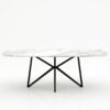 Deens ovale marmeren eettafel Stella - Arabescato Carrara - 260x120cm