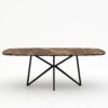 Deens ovale marmeren eettafel Stella - Emperador dark - 260x120cm