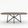 Deens ovale marmeren eettafel Stella - Royal Brown - 260x120cm